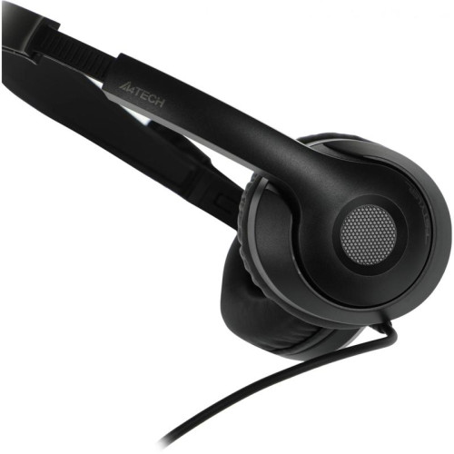 Наушники с микрофоном A4Tech Fstyler FH100U черный 2м накладные USB оголовье (FH100U (STONE BLACK))