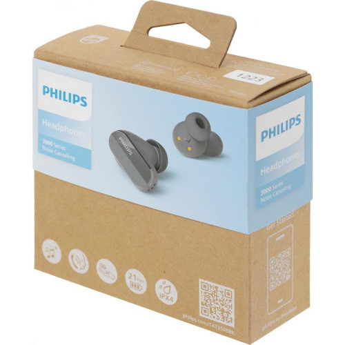 Гарнитура внутриканальные Philips TAT3508BK/00 черный беспроводные bluetooth в ушной раковине
