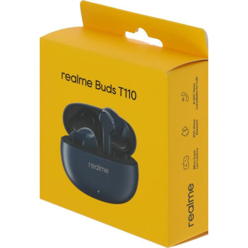 Гарнитура внутриканальные Realme Buds T110 синий беспроводные bluetooth в ушной раковине (631206000013)