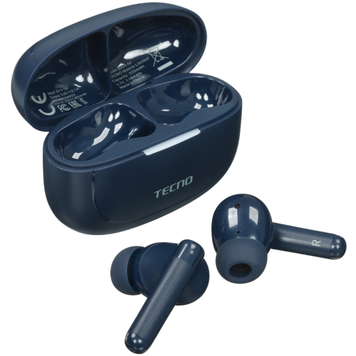 Гарнитура Tecno Buds 4 Air BD04 синий беспроводные bluetooth в ушной раковине (BD04 AIR MIDNIGHT BLUE)