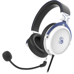 Наушники с микрофоном A4Tech Bloody M590i синий/белый 1м мониторные USB оголовье (M590I SPORTS NAVY)