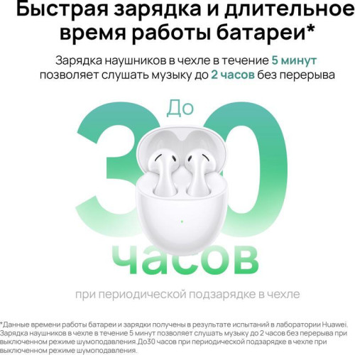 Гарнитура HUAWEI FREEBUDS 5 CERAMIC WHITE 55036456