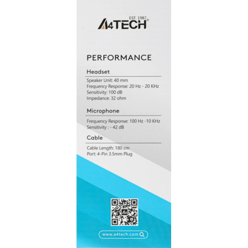 Наушники с микрофоном A4Tech Fstyler FH100i черный 1.8м накладные оголовье (FH100I (STONE BLACK))