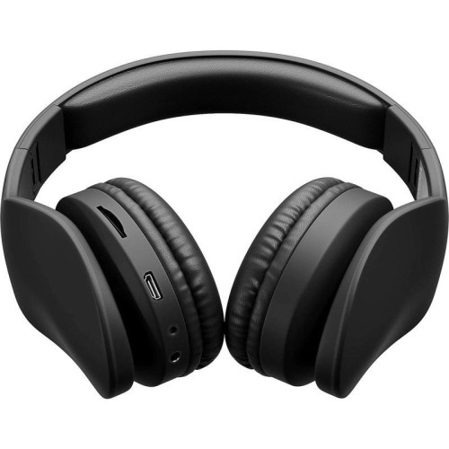 Гарнитура накладные Digma BT-17 черный беспроводные bluetooth оголовье (BT17B)