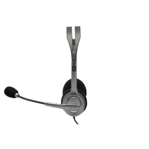 Наушники с микрофоном Logitech H110 серый 1.8м накладные оголовье (981-000271) Наушники с микрофоном Logitech H110 серый 1.8м накладные оголовье (981-000271)
