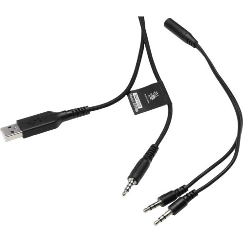 Наушники с микрофоном A4Tech Bloody G260p белый/черный 2м мониторные USB оголовье (G260P)