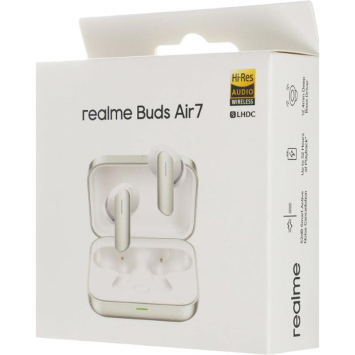 Гарнитура внутриканальные Realme Air 7 серебристый беспроводные bluetooth в ушной раковине (6941764451001)