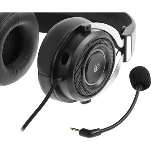 Наушники с микрофоном A4Tech Bloody G535P черный/серебристый 2м мониторные оголовье (G535P 4PIN+USB/BLACK+SILVER)