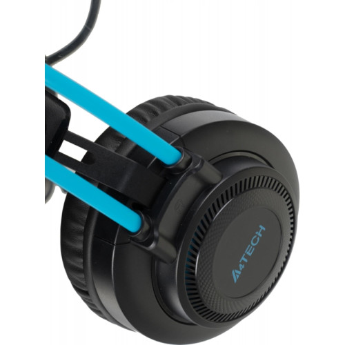 Наушники с микрофоном A4Tech Fstyler FH200i серый/синий 1.8м накладные оголовье (FH200I BLUE)
