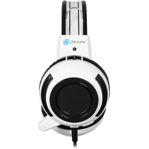Наушники с микрофоном Oklick HS-G300 ARMAGEDDON белый/черный 2.2м мониторные оголовье (361558)