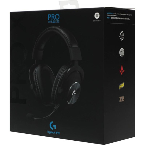 Наушники с микрофоном Logitech G Pro X Lightspeed черный 2м мониторные Radio оголовье (981-000908)