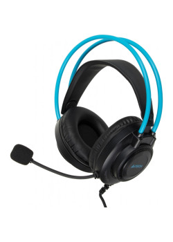 Наушники с микрофоном A4Tech Fstyler FH200U серый/синий 2м накладные USB оголовье (FH200U BLUE)