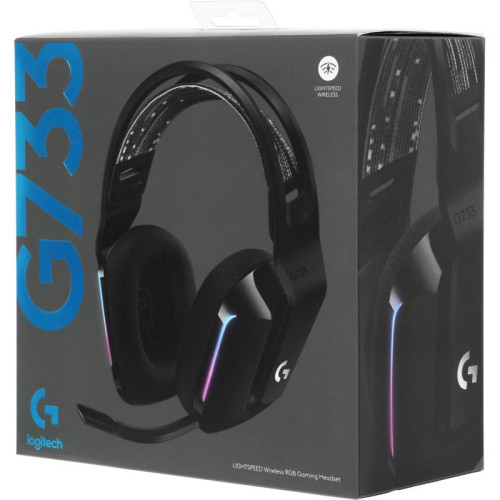Наушники с микрофоном Logitech G733 Lightspeed черный накладные Radio оголовье (981-000867)