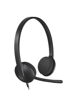 Наушники с микрофоном Logitech H340 черный 1.8м накладные USB оголовье (981-000509)