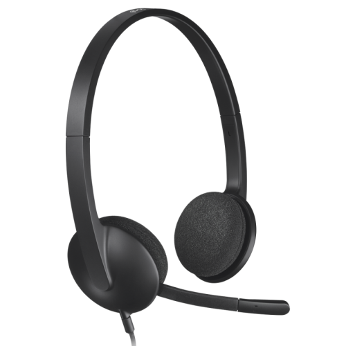 Наушники с микрофоном Logitech H340 черный 1.8м накладные USB оголовье (981-000509)