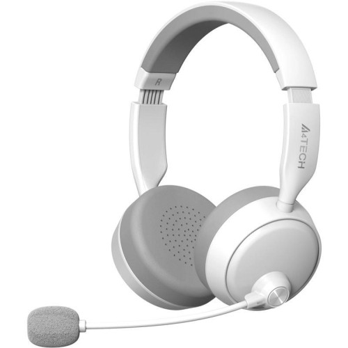 Наушники с микрофоном A4Tech BH230 белый/серый мониторные BT оголовье (BH230 WHITE)