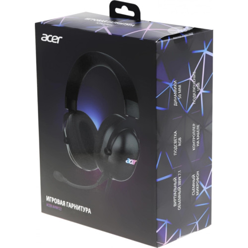 Наушники с микрофоном Acer AHW122 черный 2.1м мониторные USB оголовье (ZL.HDSCC.01U)