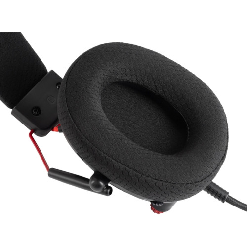 Наушники с микрофоном Oklick HS-L305G черный/красный 2м мониторные оголовье (2060511)