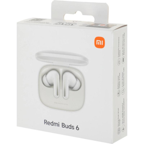 Гарнитура внутриканальные Xiaomi Redmi Buds 6 белый беспроводные bluetooth в ушной раковине (BHR9250GL)