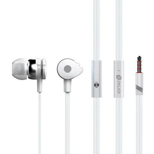 Гарнитура внутриканальные Oklick HS-S-210 1.2м белый проводные в ушной раковине (D1W)