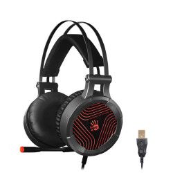 Наушники с микрофоном A4Tech Bloody G530 черный/серый 1.8м мониторные оголовье (G530 (GREY) USB)