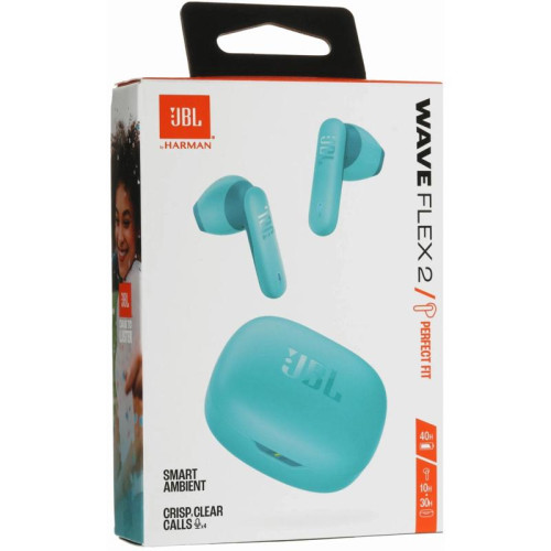 Гарнитура вкладыши JBL Wave Flex 2 синий беспроводные bluetooth в ушной раковине (JBLWFLEX2BLU)