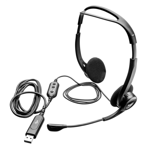 Гарнитура/ Headset Logitech PC 960 Stereo ( 20-20000Hz, mic, volume control, USB, 2.4m)