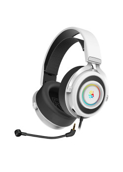 Наушники с микрофоном A4Tech Bloody G535 белый/черный 2м мониторные USB оголовье (G535 (BLACK+WHITE) USB)