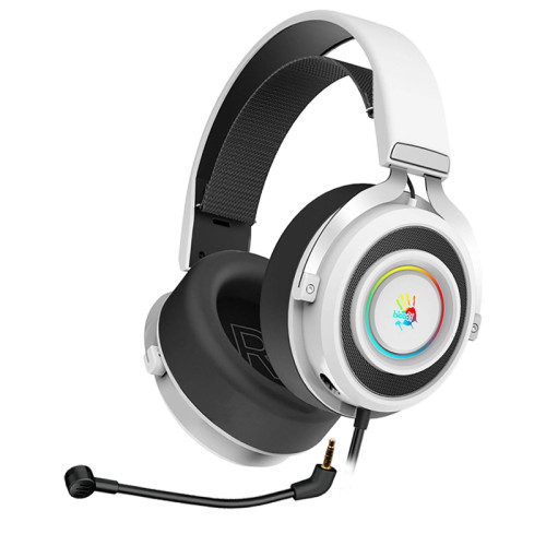 Наушники с микрофоном A4Tech Bloody G535 белый/черный 2м мониторные USB оголовье (G535 (BLACK+WHITE) USB)