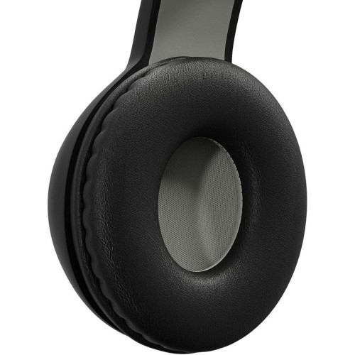 Гарнитура накладные Digma BT-15 черный/серый беспроводные bluetooth оголовье (BT-15BG)