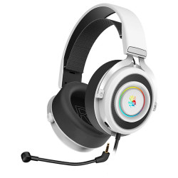 Наушники с микрофоном A4Tech Bloody G535 белый/черный 2м мониторные USB оголовье (G535 (BLACK+WHITE) USB)