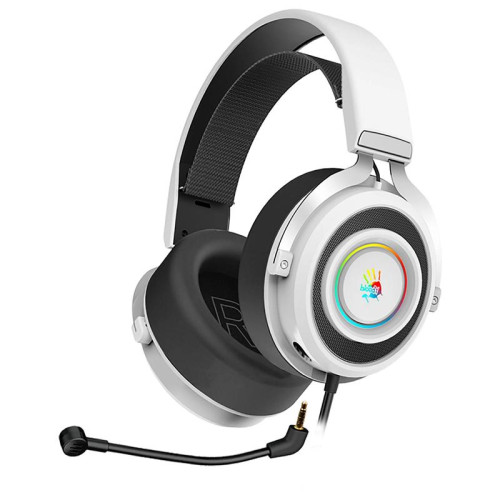 Наушники с микрофоном A4Tech Bloody G535 белый/черный 2м мониторные USB оголовье (G535 (BLACK+WHITE) USB)