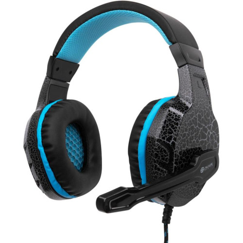 Наушники с микрофоном Oklick HS-L400G ZEUS черный/синий 2.2м мониторные оголовье (359480)