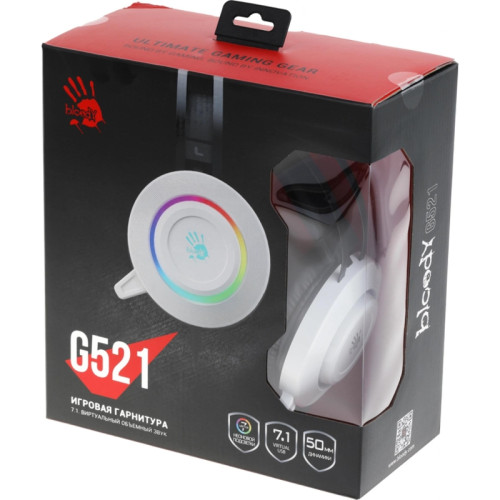 Наушники с микрофоном A4Tech Bloody G521 белый/черный 2.3м мониторные USB оголовье (G521 (WHITE)) Наушники с микрофоном A4Tech Bloody G521 белый/черный 2.3м мониторные USB оголовье (G521 (WHITE))