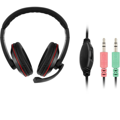 Наушники с микрофоном Oklick HS-L390G DRAGON черный/красный 1.8м мониторные оголовье (1100413)