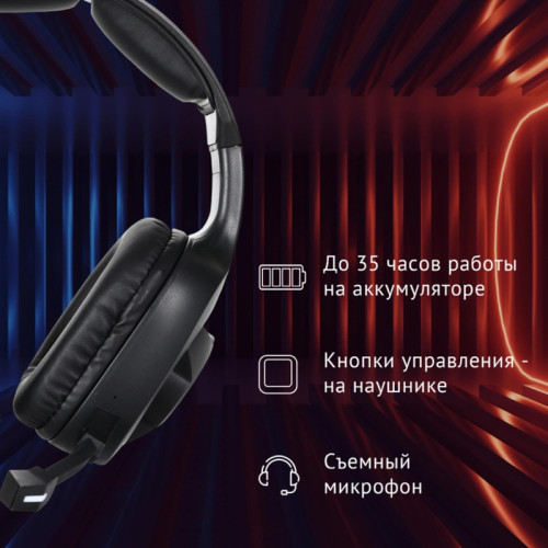 Наушники с микрофоном Oklick HS-L575G черный накладные BT оголовье (1895253)