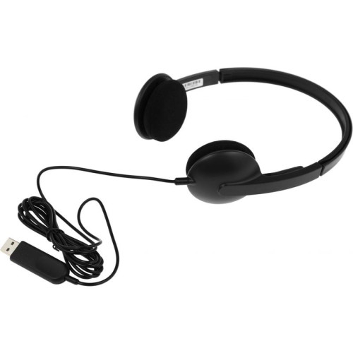 Наушники с микрофоном Logitech H340 черный 1.8м накладные USB оголовье (981-000509)