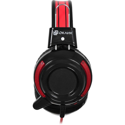 Наушники с микрофоном Oklick HS-G300 ARMAGEDDON черный/красный 2.2м мониторные оголовье (337457)