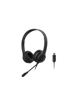 Наушники с микрофоном A4Tech HU-8 черный 2м накладные USB оголовье