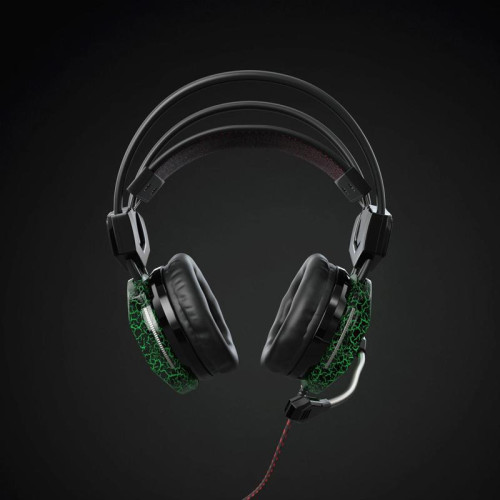 Наушники с микрофоном Oklick HS-L500G TOXIC черный 2.2м мониторные оголовье (472656)