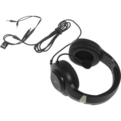 Наушники с микрофоном A4Tech Bloody G220 черный 2м мониторные оголовье (G220 AUX3.5-4PIN + USB)