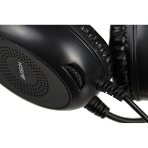 Наушники с микрофоном A4Tech HU-30 черный 2м накладные USB оголовье Наушники с микрофоном A4Tech HU-30 черный 2м накладные USB оголовье