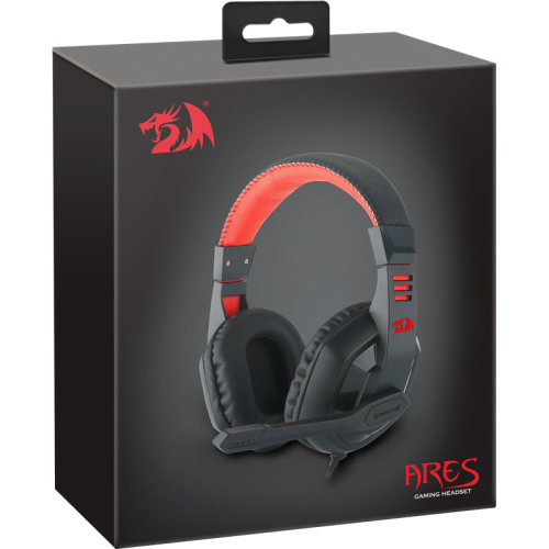Redragon Игровая гарнитура Ares красный + черный, кабель 2 м Redragon Игровая гарнитура Ares красный + черный, кабель 2 м