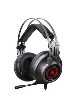 Наушники с микрофоном A4Tech Bloody J527 серый 2м мониторные USB оголовье (J527)
