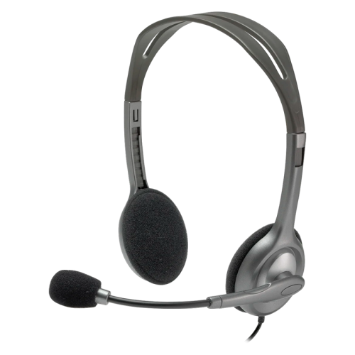 Наушники с микрофоном Logitech H110 темно-серый 1.8м накладные оголовье (981-000472)