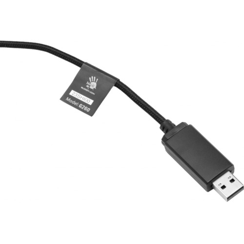 Наушники с микрофоном A4Tech Bloody G260 черный 2м мониторные USB оголовье (G260)