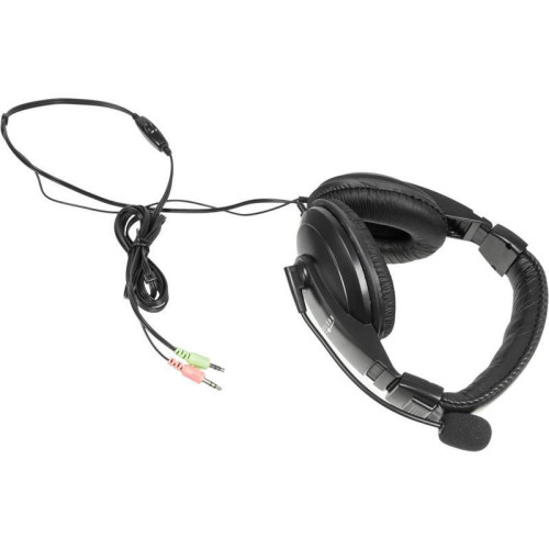 Наушники с микрофоном Оклик HS-M137V черный 1.8м мониторные оголовье (614046) Наушники с микрофоном Оклик HS-M137V черный 1.8м мониторные оголовье (614046)
