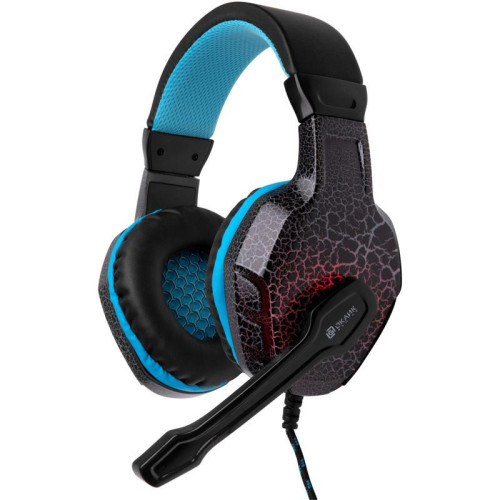 Наушники с микрофоном Oklick HS-L400G ZEUS черный/синий 2.2м мониторные оголовье (359480)