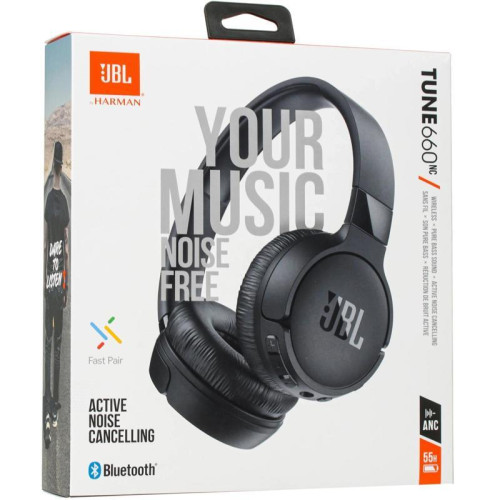 Гарнитура накладные JBL Tune 660BT NC черный беспроводные bluetooth оголовье (JBLT660NCBLK)