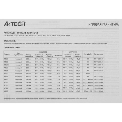 Наушники с микрофоном A4Tech Bloody G310 белый 1.8м мониторные оголовье (G310)